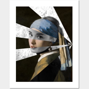 Girl with a Pearl Earring by Vermeer and Audrey H. Posters and Art